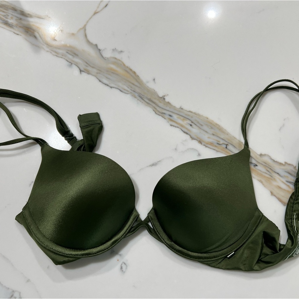 Forest green with sparkle Victoria’s Secret bra